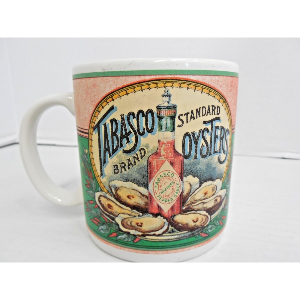 Mcilhenny Avery Island "Tabasco Brand Stnd Oysters" Ceramic Coffee Mug 16 oz